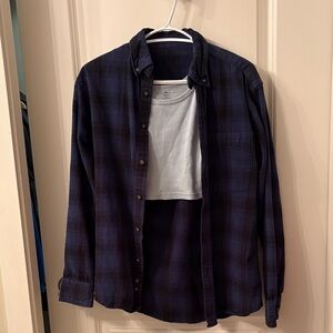 Brandy Melville Flannel & Baby Tank Set